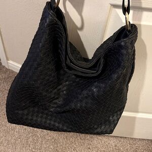 Elegant Black Woven Women's Bag